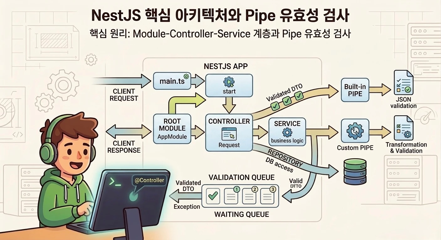 NestJS 핵심 아키텍처와 Pipe 유효성 검사